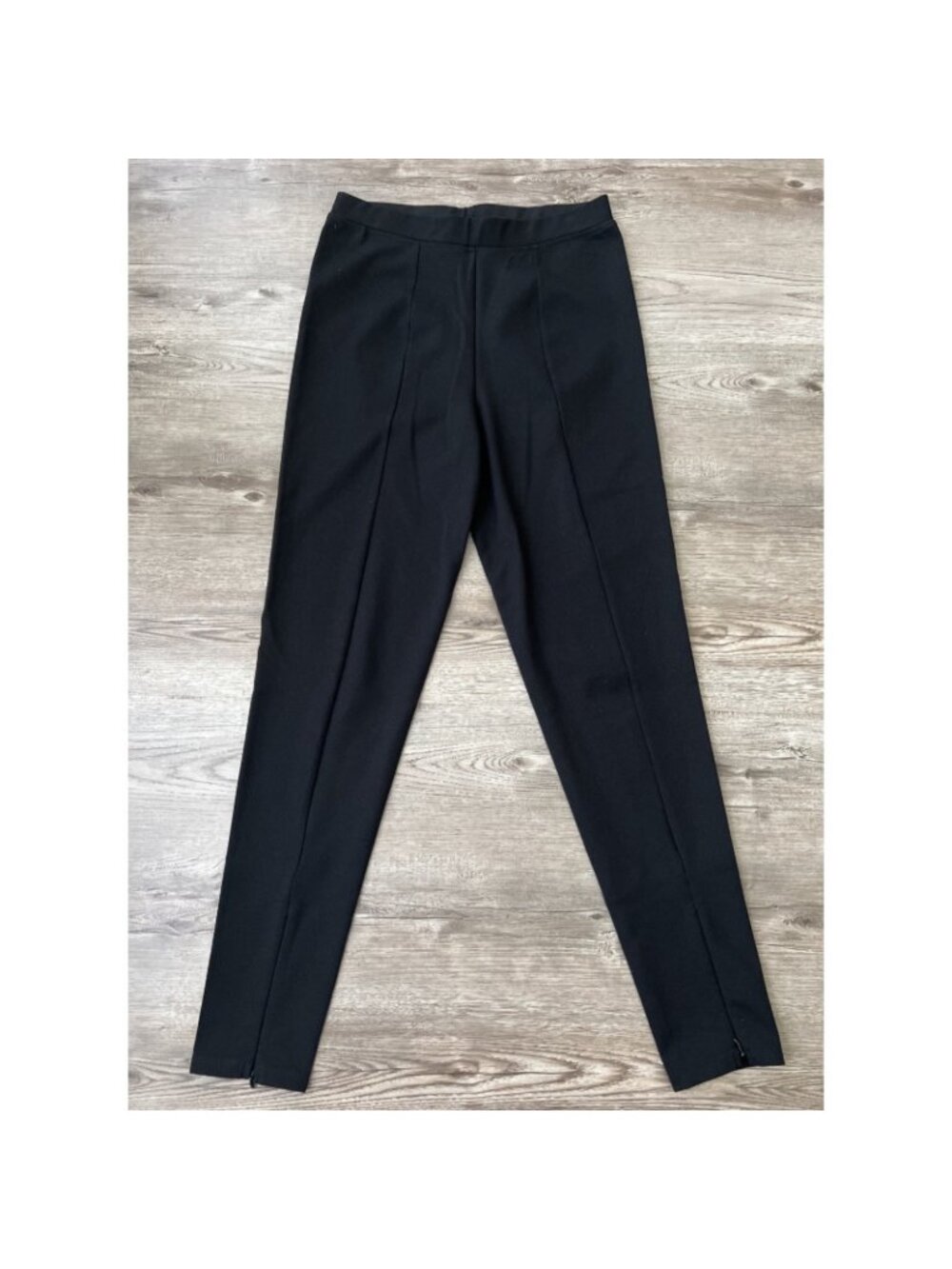 Saint + Sofia Slim Tapered Pants Womens 6 Black High Rise Made in Bulgaria‎